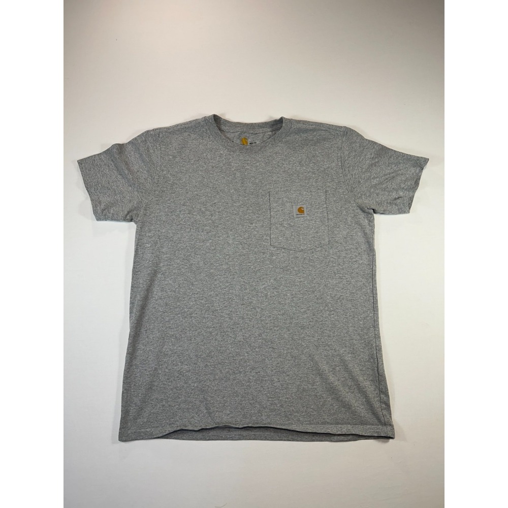 Carhartt Men's Pocket T-Shirt Heather Gray Size M Workwear Tee Cotton‎ Blend